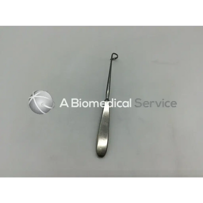 Stainless steel su3992 deschamps ligature carrier with curved looped tip and elongated handle for surgical use