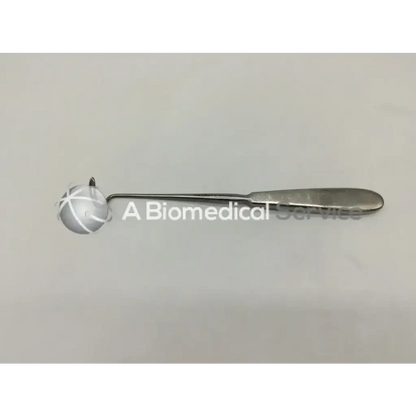 Silver stainless steel su3992 deschamps ligature carrier with long handle and rounded head featuring integrated loop