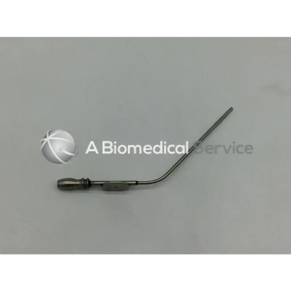 Stainless steel v mueller suction tube bronchoscope with curved slender shaft and textured handle working length 5in