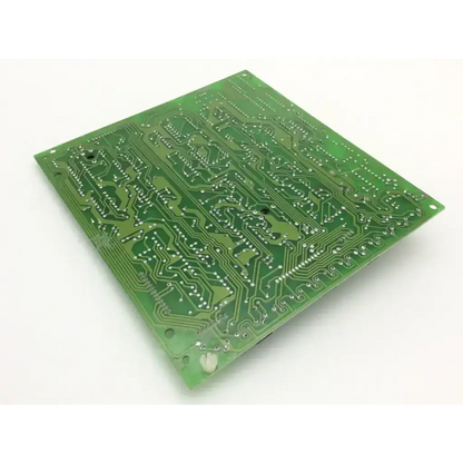 Green rectangular pcba board v752609e1 with intricate silver conductive traces and solder pads for bbcf6-10 use