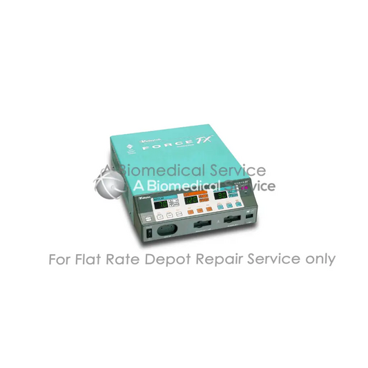 Teal and gray valleylab force fxc electrosurgical unit with digital display and buttons for medical equipment repair service