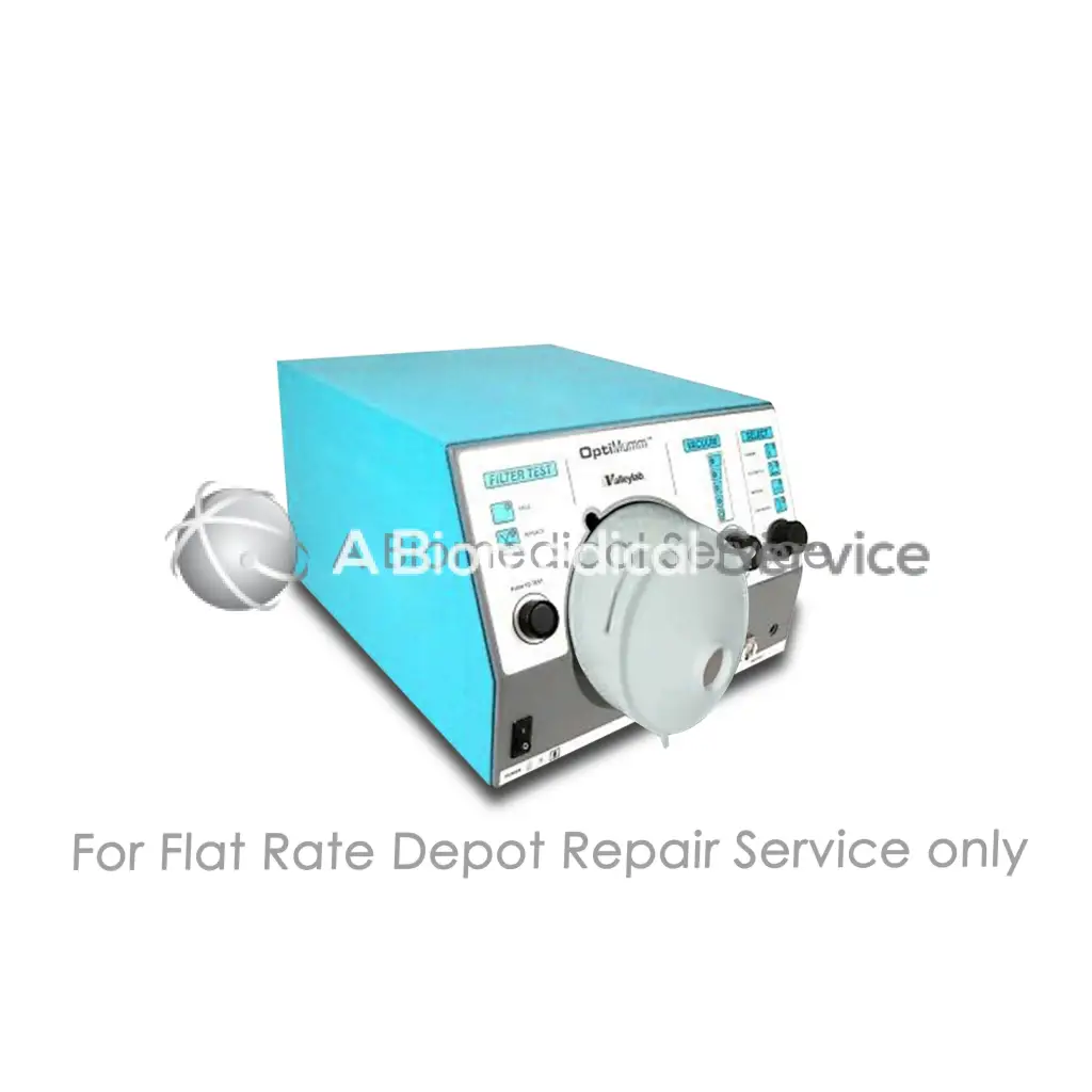 Light blue valleylab optimumm smoke ventilator medical equipment with silver control panel for esu repair service