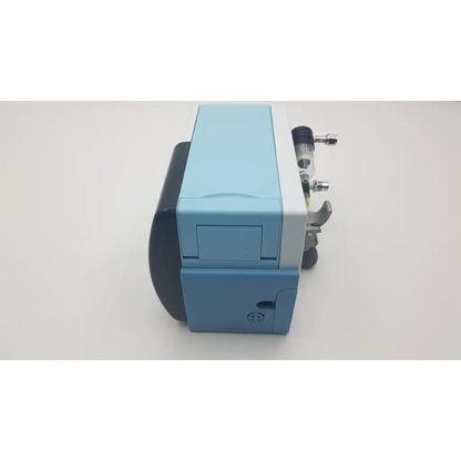 Light blue and gray vapotherm inc pf00005125-s precision flow laboratory instrument with metallic fittings
