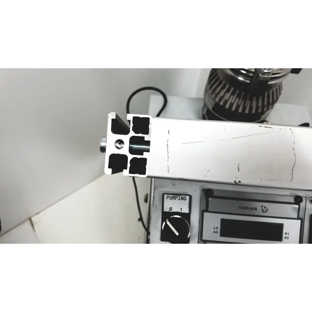 White aluminum i-beam with black cutouts and threaded bolt on turbo-v 301-ag navigator vacuum pump system