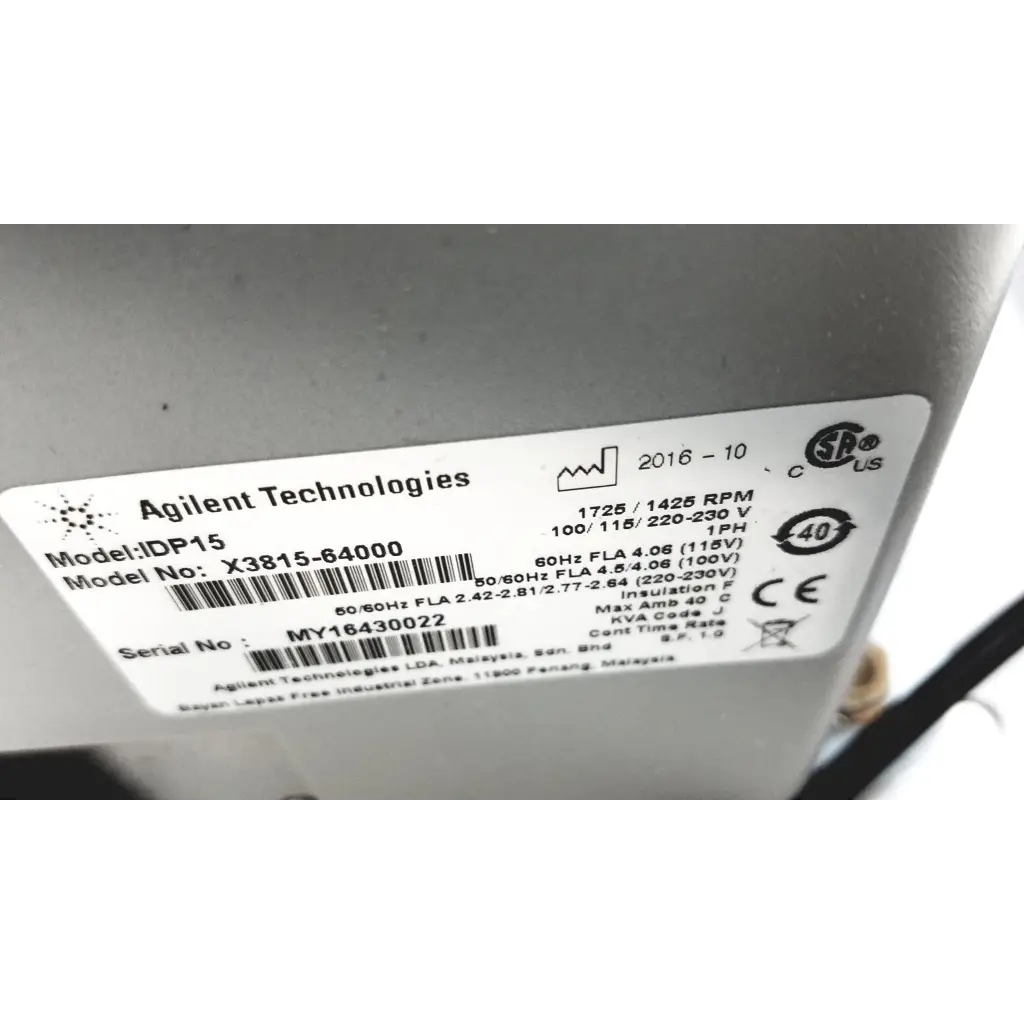Agilent idp15 industrial power supply with white label for turbo-v 301-ag navigator vacuum pump system