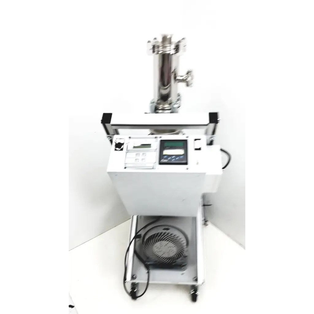 Stainless steel turbo-v 301-ag navigator vacuum filtration system with white control panel and black accents
