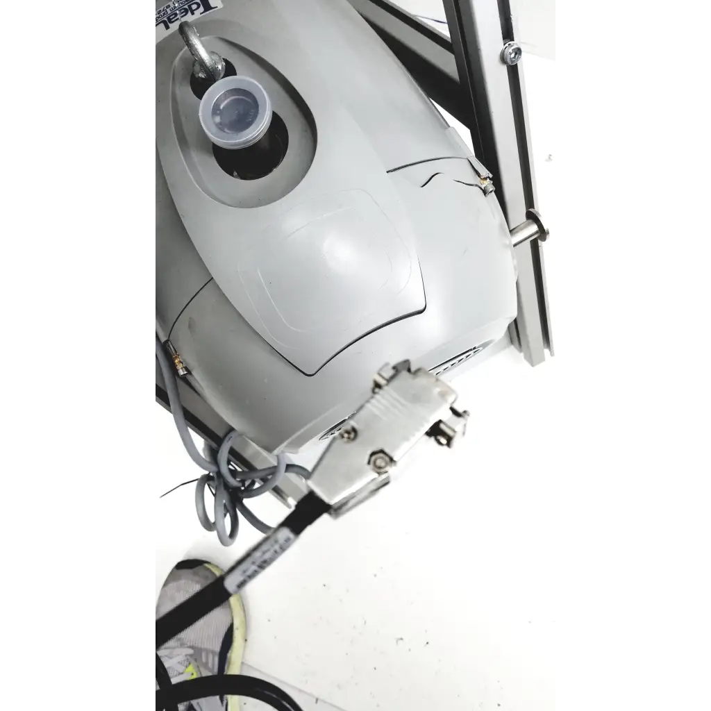 Gray plastic industrial air compressor with clear gauge and metal fittings in turbo-v 301-ag navigator vacuum pump system