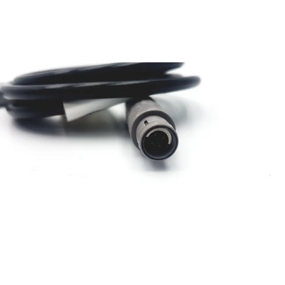 Black coiled verathon 0600-0237 gs connector cable with metallic connector for ad2-81 2923sm and ad2-81 devices