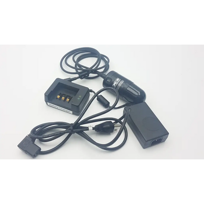 Black verathon bladder scan scanner bvi3000 battery charger with coiled cables and power adapter for ultrasound probe