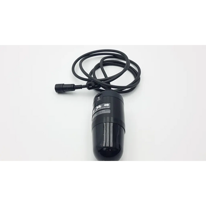 Black cylindrical underwater camera housing with coiled cable for verathon bladder scan scanner bvi3000 battery charger