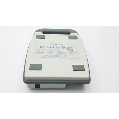 Gray and beige verathon bladder scan scanner bvi3000 ultrasound device with four gray button panels and compact design