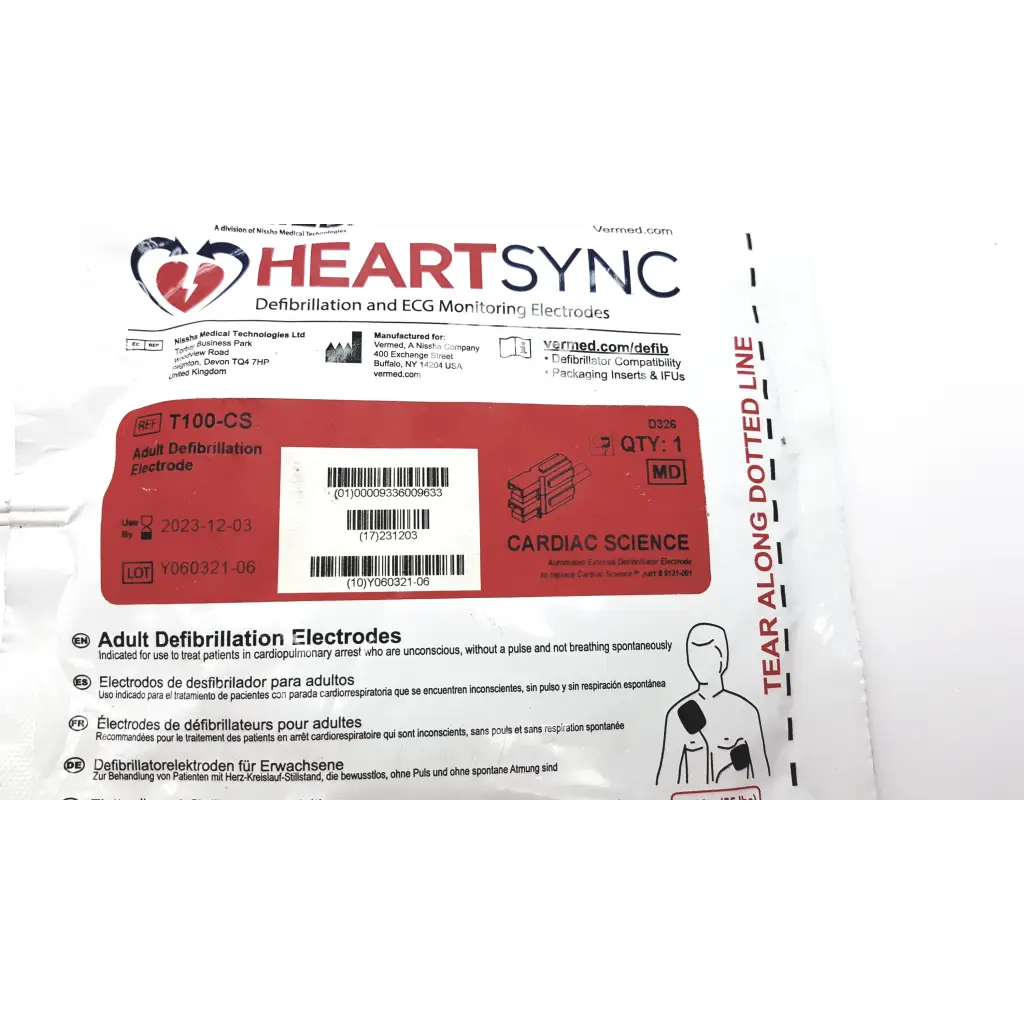 Vermed HeartSync T100-CS Adult Defibrillation and ECG