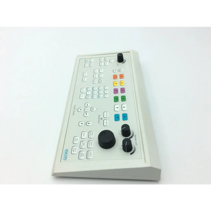 White plastic viasys healthcare vs control panel with colorful buttons and black knobs for medical device use