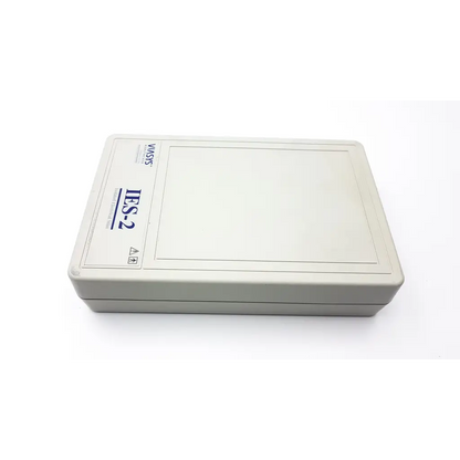 Beige rectangular Viasys IES-2 isolated electrical stim device with smooth raised edge and printed branding on top surface