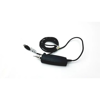Black usb cable with metallic tip and ergonomic grip for video otoscope otocam 300 device connection