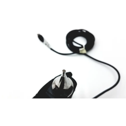 Black and silver airbrush nozzle with coiled black cable for video otoscope otocam 300 medical use