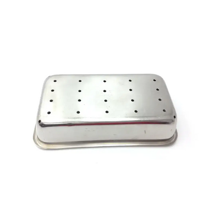 Vollrath stainless steel perforated instrument tray rectangular soap dish with evenly spaced steel perforated surface