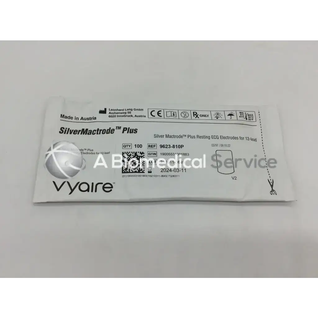 Load image into Gallery viewer, Vyaire 9623-810P Silver Mactrode Plus resting ECG