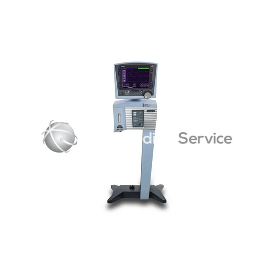 Light blue Vyaire Avea CVS medical ventilator with digital display and control panel for respiratory support