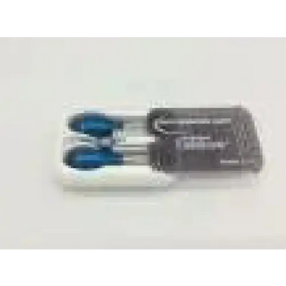 Blue-handled screwdrivers in a white plastic case for lorenz lactosorb endobrow fixation plastic surgery lift kit