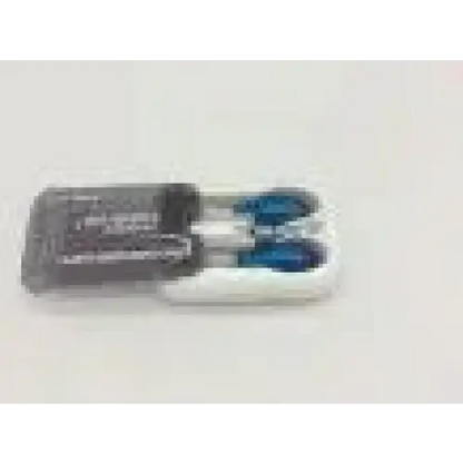 Blue-tinted plastic contact lens case with clear dark gray lid and white base for lorenz lactosorb endobrow fixation kit