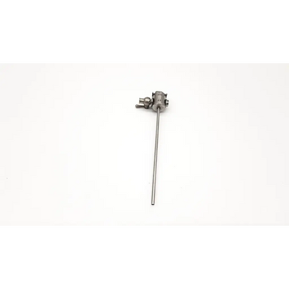 Silver surgical retractor with long slender handle and complex head in wappler 8431 9f cystoscope da54-142 model