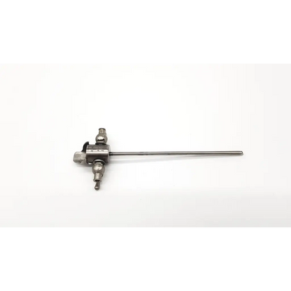 Silver wappler 8432 cystoscope sheath with obturator da24-76 featuring long slender shaft and control knobs on handle