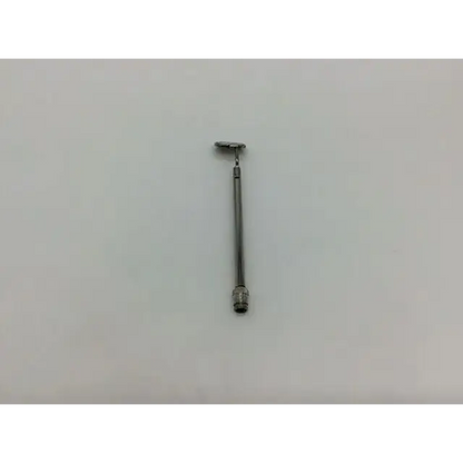 Silver-colored telescoping larynx mirror adjustable dental mirror with flat head and textured grip by welch allyn
