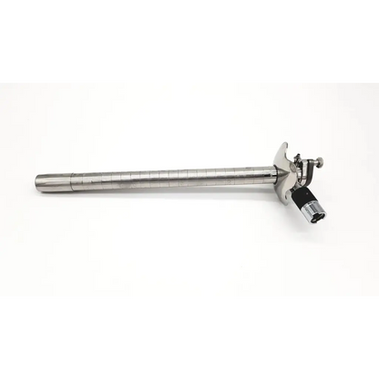 Silver metallic welch allyn 322-19 obturator da46-100 with textured cylindrical body and black rubberized grip