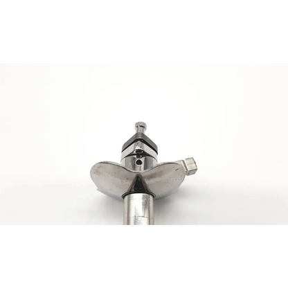 Silver metallic drum stand clamp with hexagonal knob and winged plate for welch allyn fiber optics sigmoidoscope