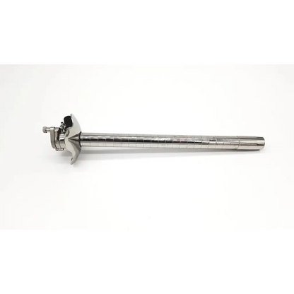 Stainless steel surgical retractor with textured ribbed handle and black tip for welch allyn 322 scope da6-101 use