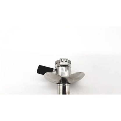 Silver metallic welch allyn 322 scope faucet with black handle and three flat circular spout plates da6-101