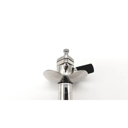 Shiny chrome metal valve with black rubber handle and disc for welch allyn scope da6-101 product