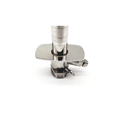 Stainless steel autoclave valve with polished finish and engraved markings for welch alleyn rigid fiber optic sigmoidoscope