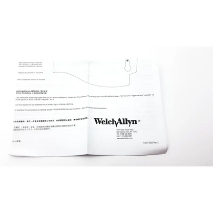 Welch allyn 411901 gs exam light wall holder instruction manual with black text and medical device diagram on white paper