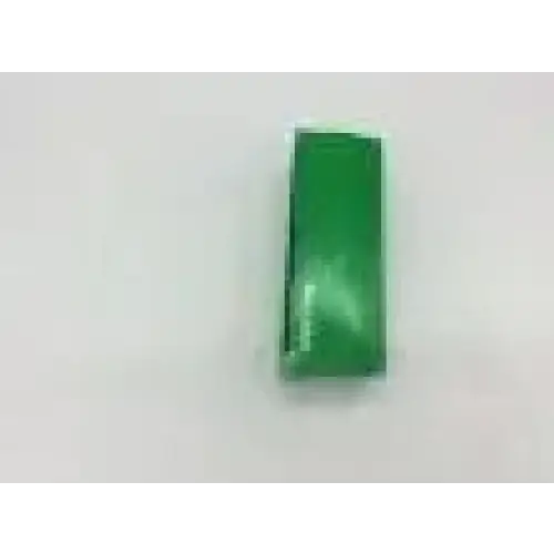 A sleek green plastic mac fiber optic laryngoscope blade with a glossy finish for precise medical use