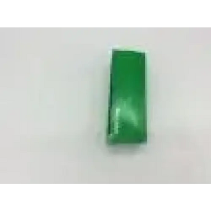 A sleek green plastic mac fiber optic laryngoscope blade with a glossy finish for precise medical use
