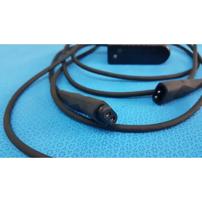 Black coiled cable power adapter plug with dual-pin and angled connectors for welch allyn 73305 6v medical power adapter