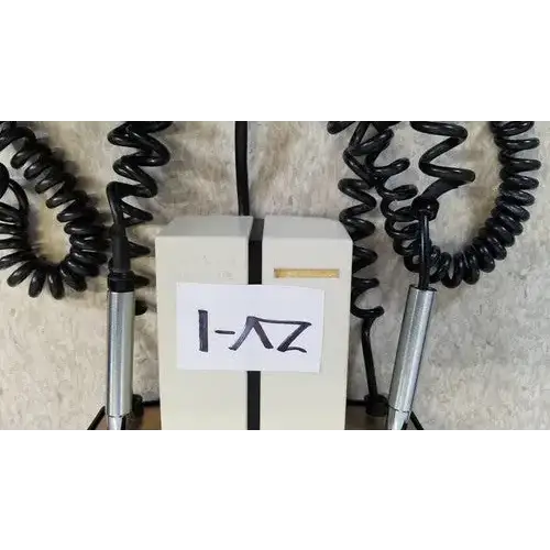 Beige welch allyn 74710 wall transformer with black stripe gold foil and coiled cables for reuse medical devices