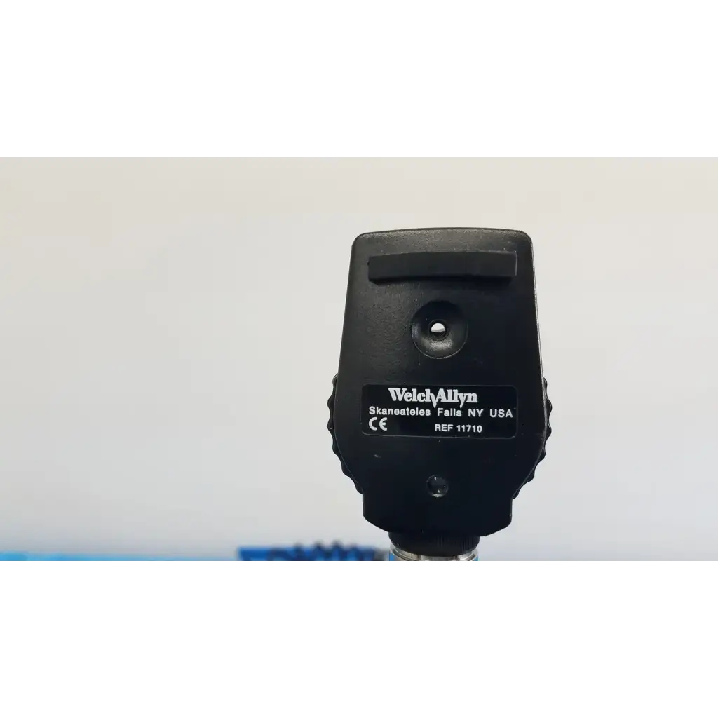 Black welch allyn 767 series wall transformer with matte finish 11710 ophthalmoscope featuring textured edges