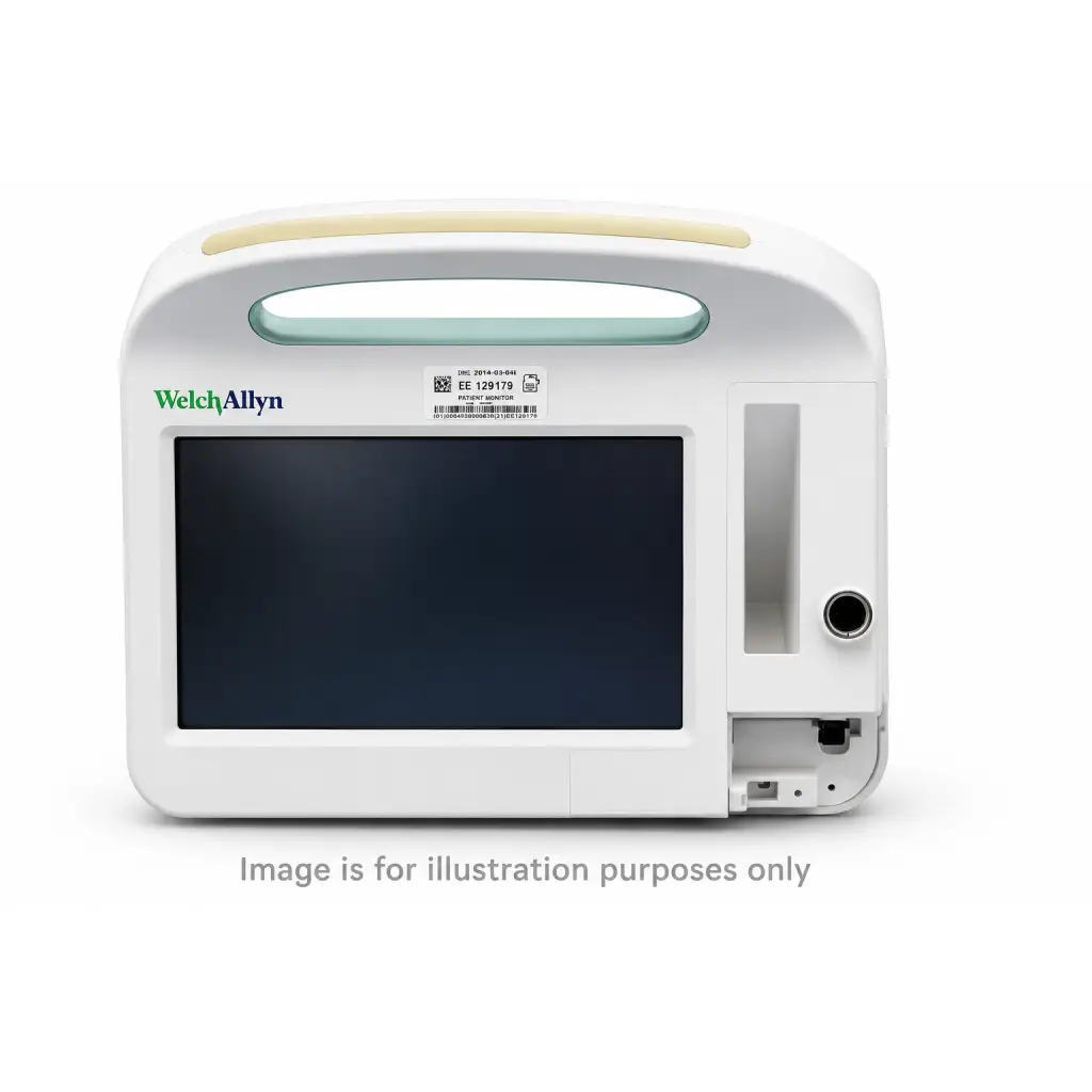 White welch allyn connex 6500 vital signs monitor with large screen and integrated handle for repair service