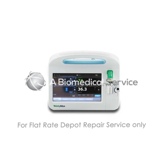 White welch allyn connex portable patient monitor with touchscreen and blue accent light for medical equipment repair service