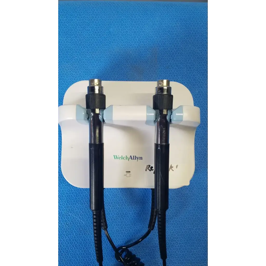 Reuse Medical Welch Allyn GS 777 Wall Transformer 408282 with 2 Handles & Coiled Cords Other Medical & Lab Equipment, as-is (for parts) product photo 1
