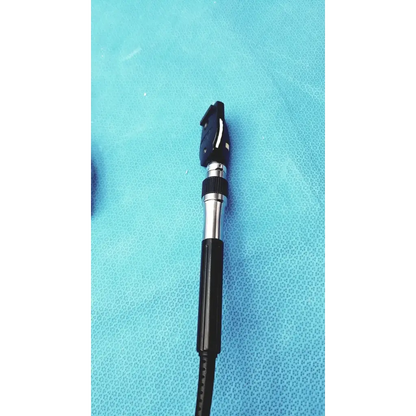 Black and silver surgical endoscope with textured grip for welch allyn gs 777 wall transformer ophthalmoscope otoscope