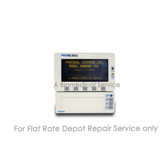 White plastic welch allyn propaq 102 el patient monitor with digital display for medical equipment repair service