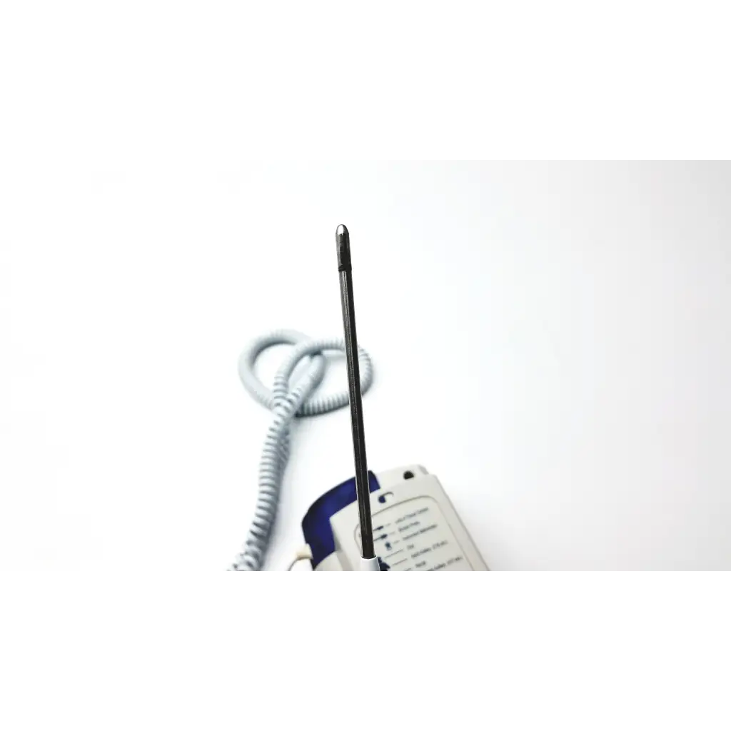 A sleek metallic screwdriver with a pointed tip and textured grip for welch allyn suretemp plus thermometer maintenance