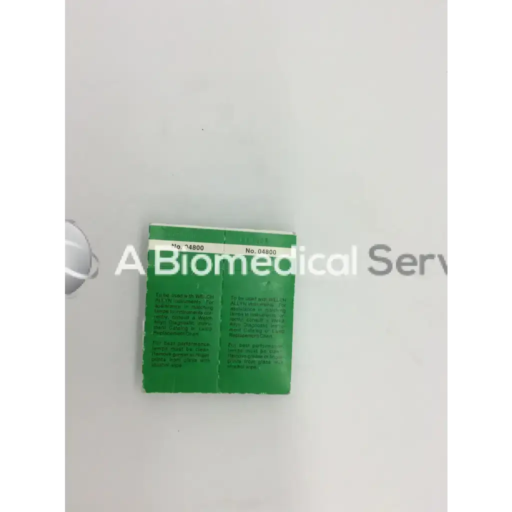Welch Allyn Vacumm Lamp 04800 - Medical parts