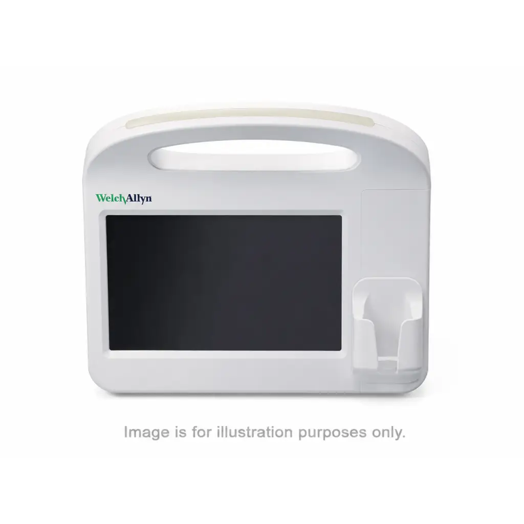 White welch allyn vital signs monitor with rectangular screen and integrated handle biomed certified portable device