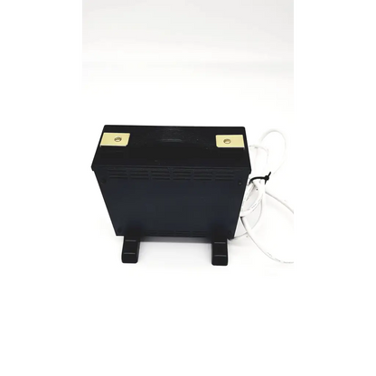 Black rectangular wheelchair battery charger model 4c24080a 8amp 24v with gold terminal plates and white cables