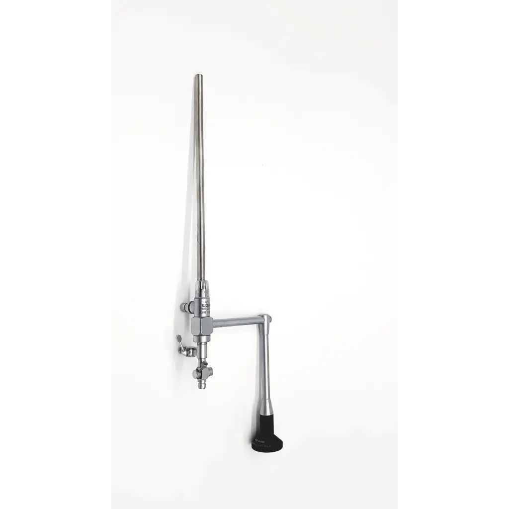 Silver metallic wolf 8962.31 panoview 5° endoscope with long slender shaft and black rubberized grip da54-15 model